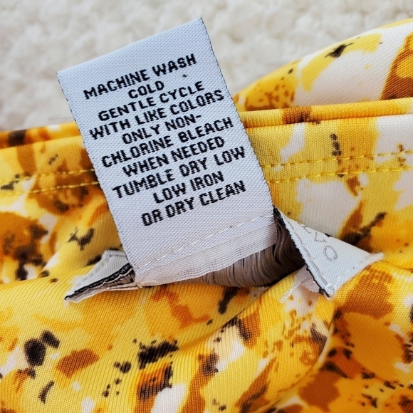 Carmen Marc Valvo Skirt M Floral Boho Chic Colorful Pencil Stretch Midi Cover - Picture 9 of 9